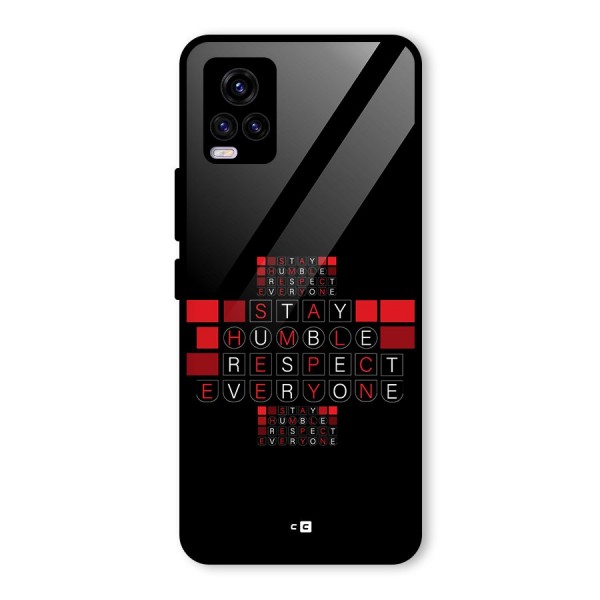 Humble Respect Glass Back Case for Vivo V20 2021