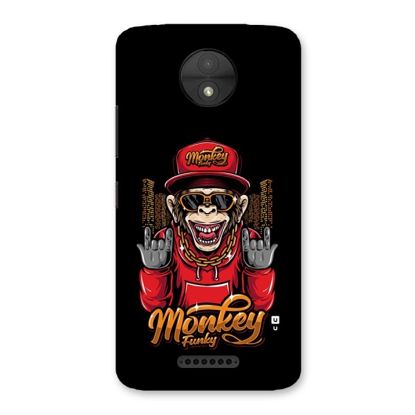 Hunky Funky Monkey Back Case for Moto C