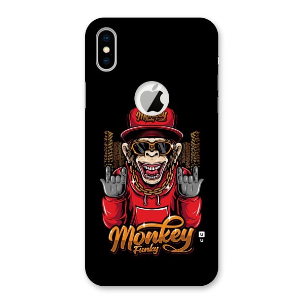 Hunky Funky Monkey Back Case for iPhone XS Logo Cut