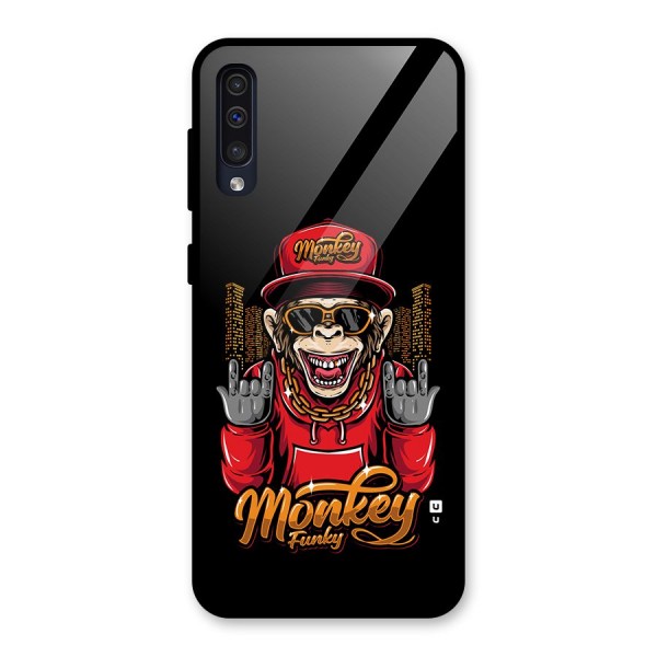 Hunky Funky Monkey Glass Back Case for Galaxy A50s