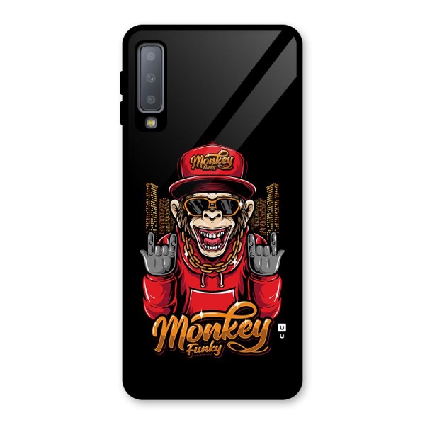 Hunky Funky Monkey Glass Back Case for Galaxy A7 (2018)