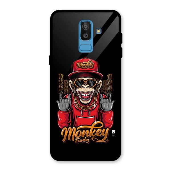 Hunky Funky Monkey Glass Back Case for Galaxy J8