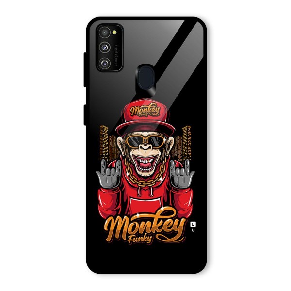 Hunky Funky Monkey Glass Back Case for Galaxy M21