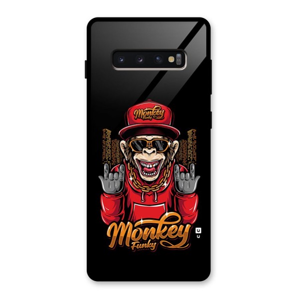 Hunky Funky Monkey Glass Back Case for Galaxy S10 Plus