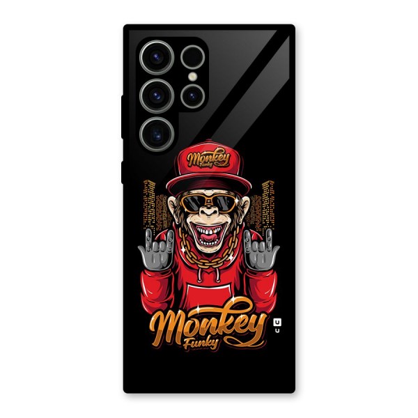 Hunky Funky Monkey Glass Back Case for Galaxy S23 Ultra