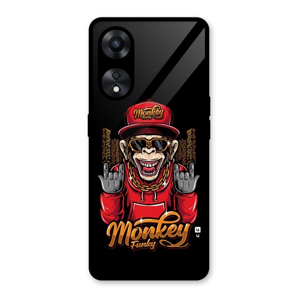 Hunky Funky Monkey Glass Back Case for Oppo A78