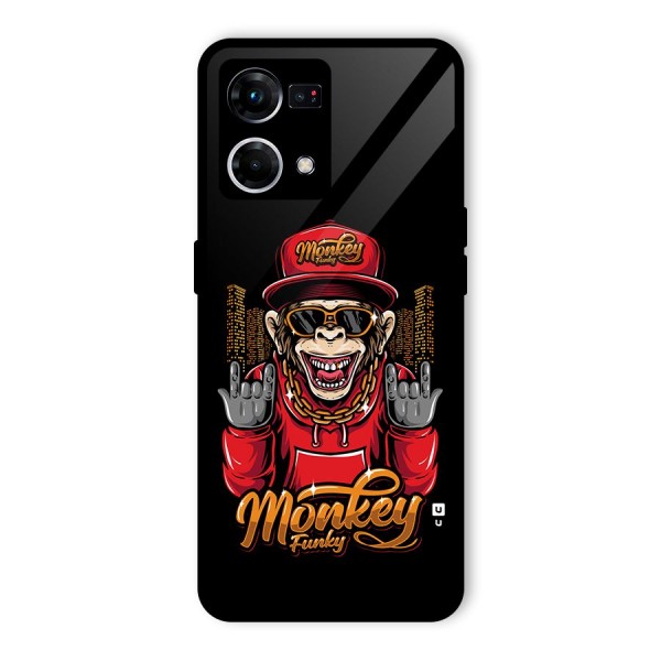 Hunky Funky Monkey Glass Back Case for Oppo F21 Pro 4G