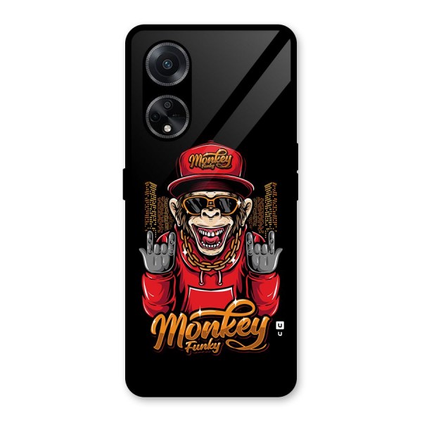 Hunky Funky Monkey Glass Back Case for Oppo F23