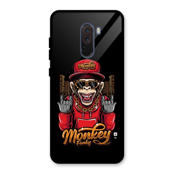 Hunky Funky Monkey Glass Back Case for Poco F1