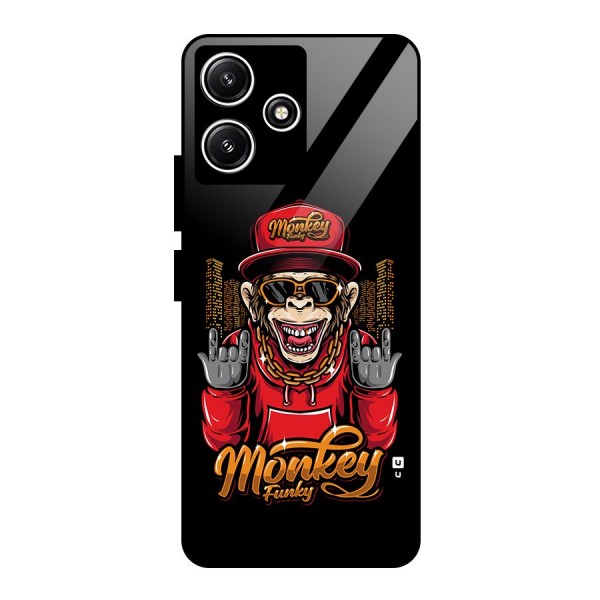 Hunky Funky Monkey Glass Back Case for Poco M6 Pro