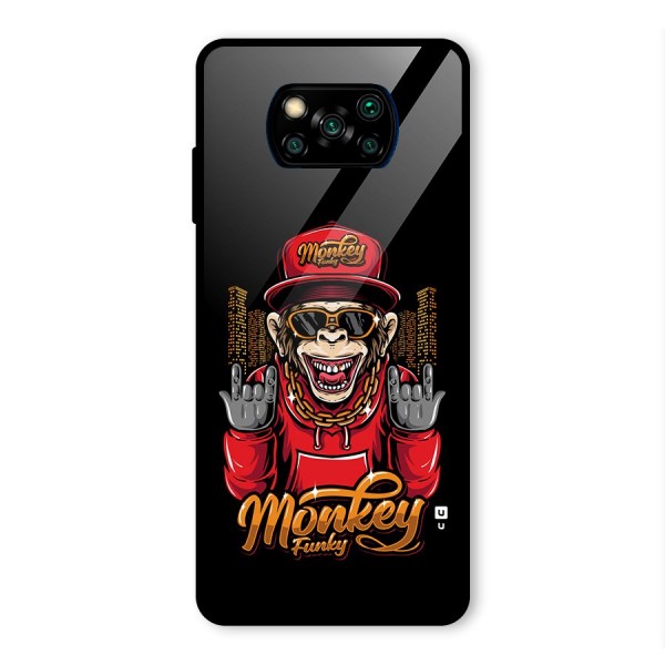 Hunky Funky Monkey Glass Back Case for Poco X3 Pro