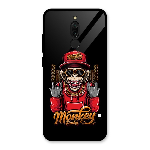 Hunky Funky Monkey Glass Back Case for Redmi 8