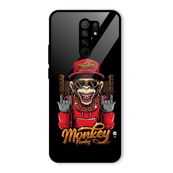 Hunky Funky Monkey Glass Back Case for Redmi 9 Prime