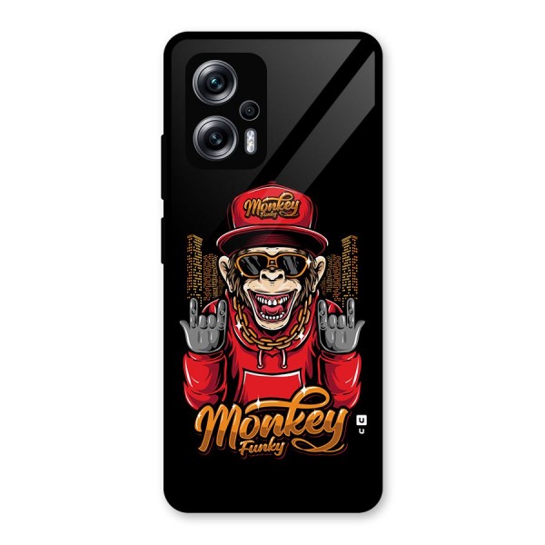 Hunky Funky Monkey Glass Back Case for Redmi K50i