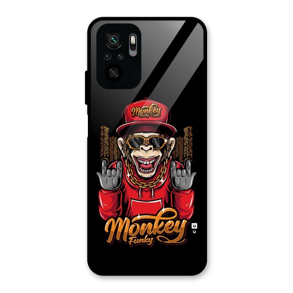 Hunky Funky Monkey Glass Back Case for Redmi Note 10S