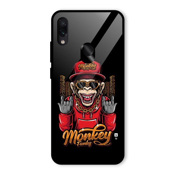 Hunky Funky Monkey Glass Back Case for Redmi Note 7