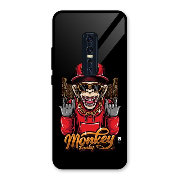 Hunky Funky Monkey Glass Back Case for Vivo V17 Pro