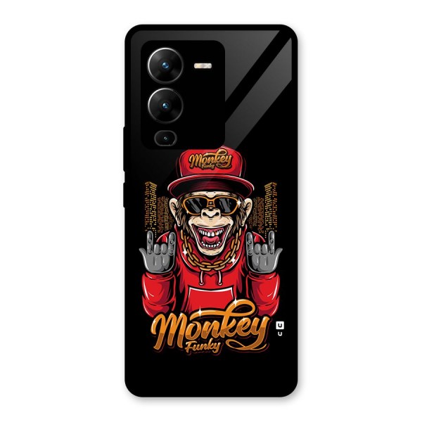 Hunky Funky Monkey Glass Back Case for Vivo V25 Pro