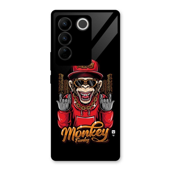 Hunky Funky Monkey Glass Back Case for Vivo V27 Pro