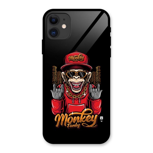 Hunky Funky Monkey Glass Back Case for iPhone 11