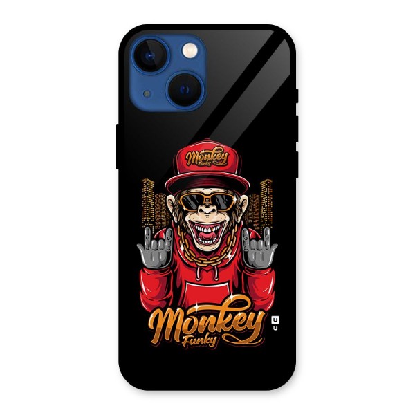 Hunky Funky Monkey Glass Back Case for iPhone 13 Mini