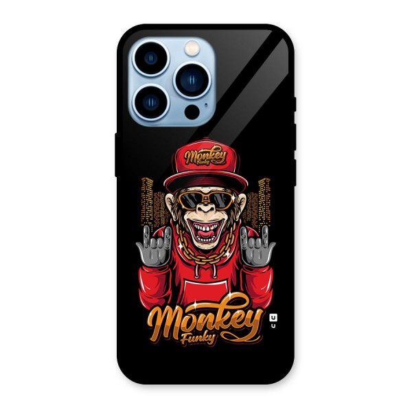 Hunky Funky Monkey Glass Back Case for iPhone 13 Pro