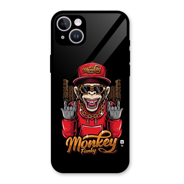 Hunky Funky Monkey Glass Back Case for iPhone 14 Plus