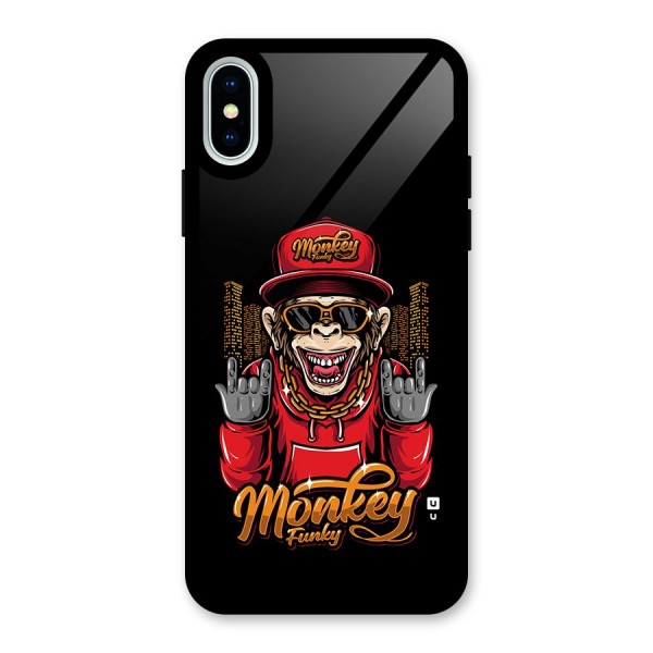 Hunky Funky Monkey Glass Back Case for iPhone X