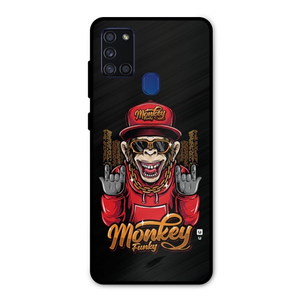 Hunky Funky Monkey Metal Back Case for Galaxy A21s