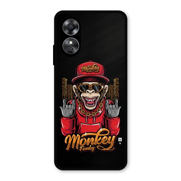 Hunky Funky Monkey Metal Back Case for Oppo A17