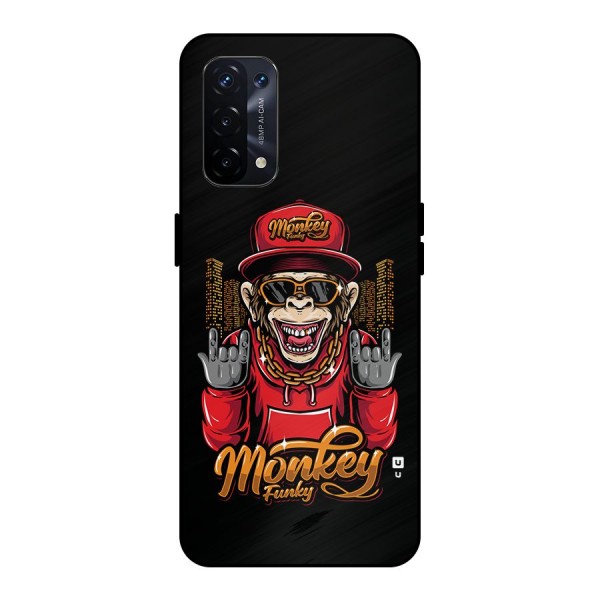 Hunky Funky Monkey Metal Back Case for Oppo A74 5G