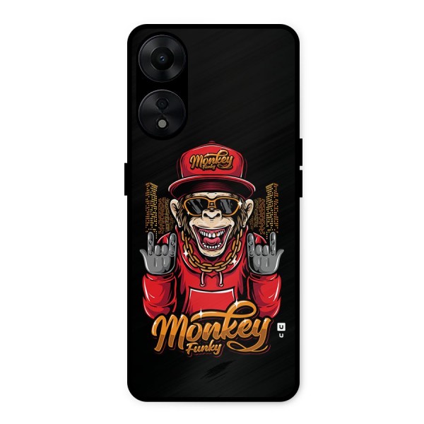 Hunky Funky Monkey Metal Back Case for Oppo A78 5G