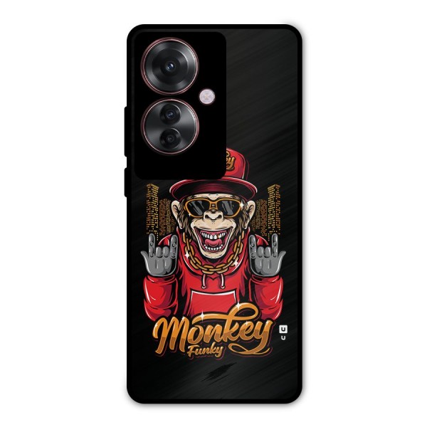 Hunky Funky Monkey Metal Back Case for Oppo F25 Pro