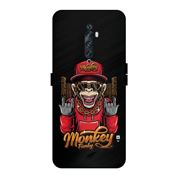 Hunky Funky Monkey Metal Back Case for Oppo Reno2 F