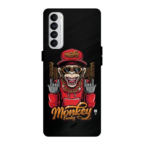 Hunky Funky Monkey Metal Back Case for Oppo Reno4 Pro