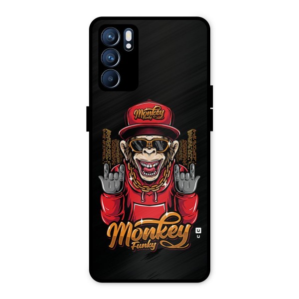 Hunky Funky Monkey Metal Back Case for Oppo Reno6 5G