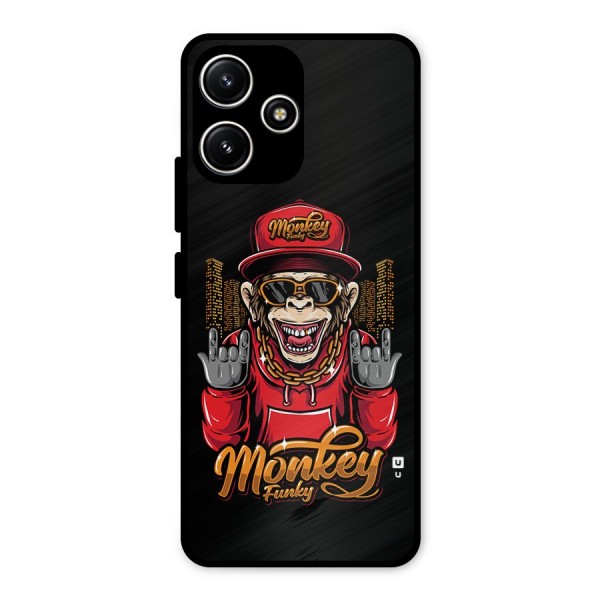 Hunky Funky Monkey Metal Back Case for Redmi 12 5G