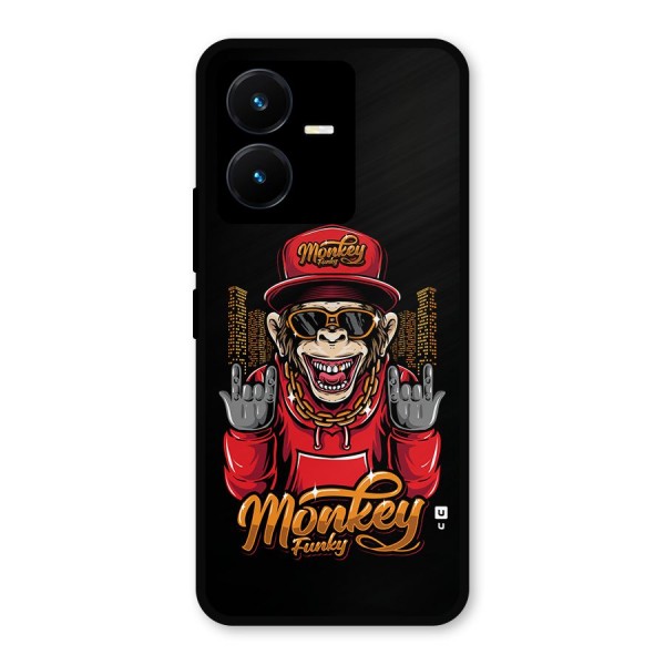 Hunky Funky Monkey Metal Back Case for Vivo Y22s