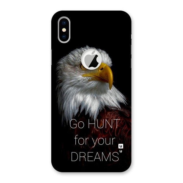 Hunt Your Dream Back Case for iPhone XS Logo Cut