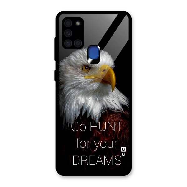 Hunt Your Dream Glass Back Case for Galaxy A21s