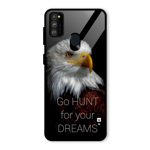 Hunt Your Dream Glass Back Case for Galaxy M21