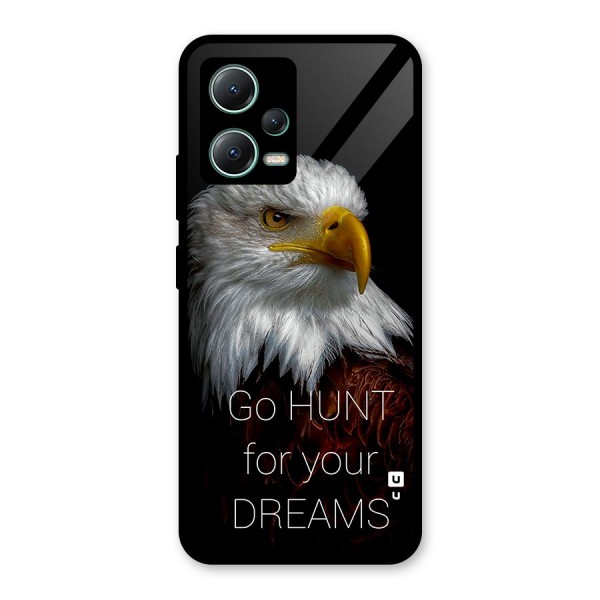 Hunt Your Dream Glass Back Case for Poco X5