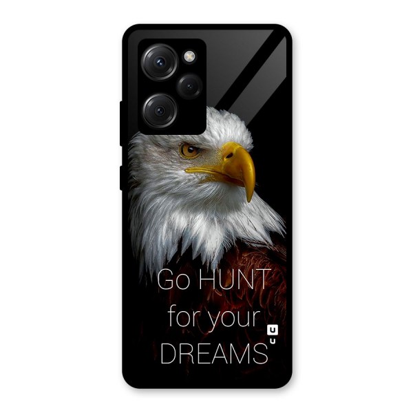 Hunt Your Dream Glass Back Case for Poco X5 Pro