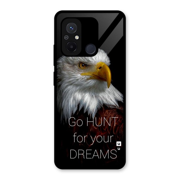 Hunt Your Dream Glass Back Case for Redmi 12C