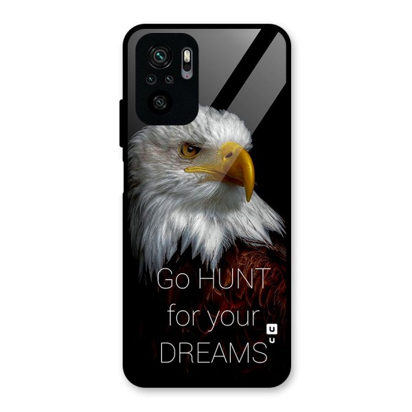 Hunt Your Dream Glass Back Case for Redmi Note 10