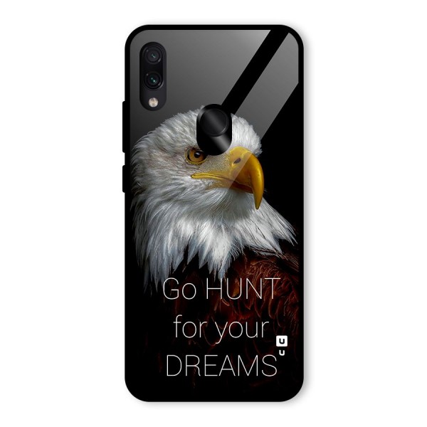 Hunt Your Dream Glass Back Case for Redmi Note 7