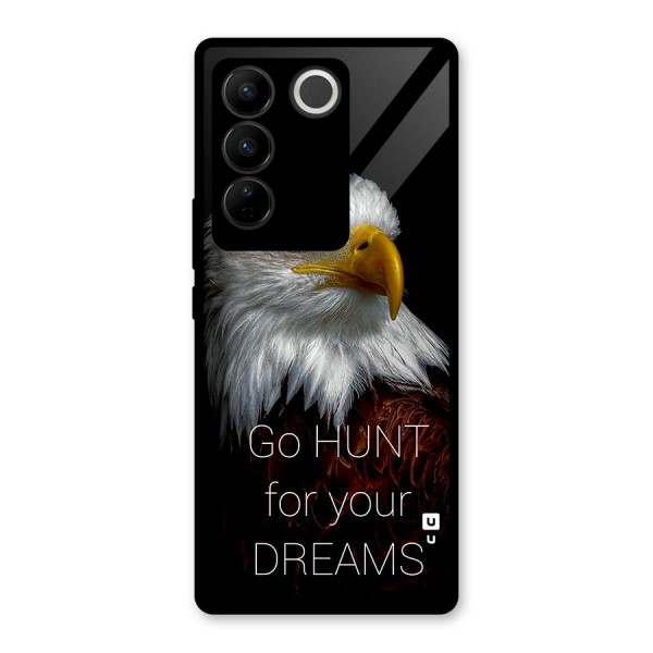 Hunt Your Dream Glass Back Case for Vivo V27 Pro