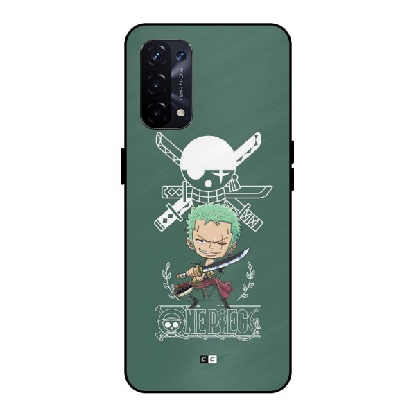 Hunter Zoro Sword Metal Back Case for Oppo A74 5G