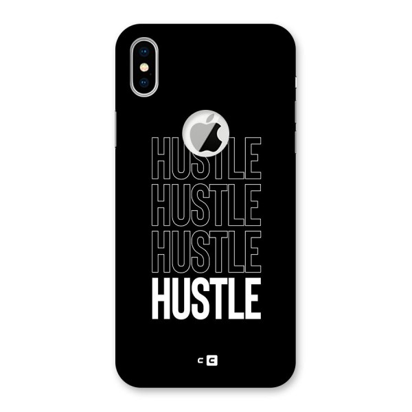 Hustle Hustle Hustle Back Case for iPhone XS Logo Cut