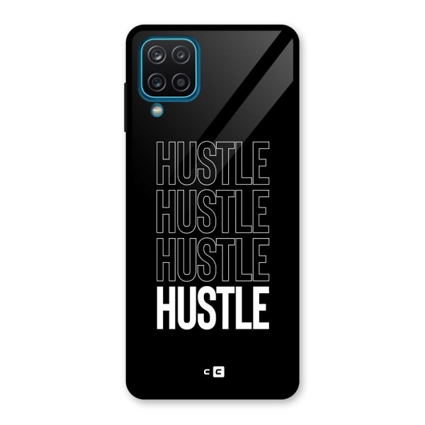 Hustle Hustle Hustle Glass Back Case for Galaxy A12